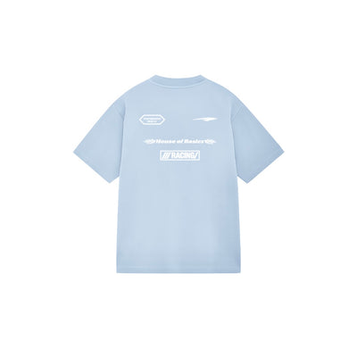 The Oversized Tee Racing Ice Blue