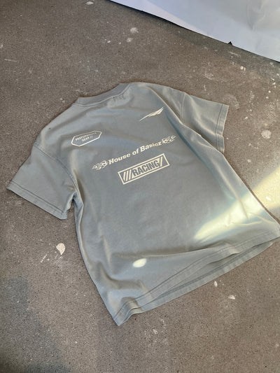 The Oversized Tee Racing Ice Blue