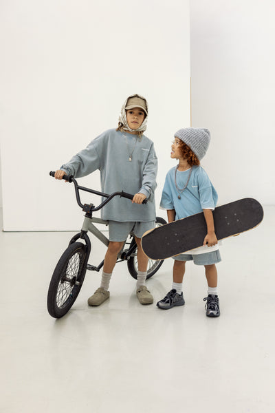 The Sweatshort Washed Blue