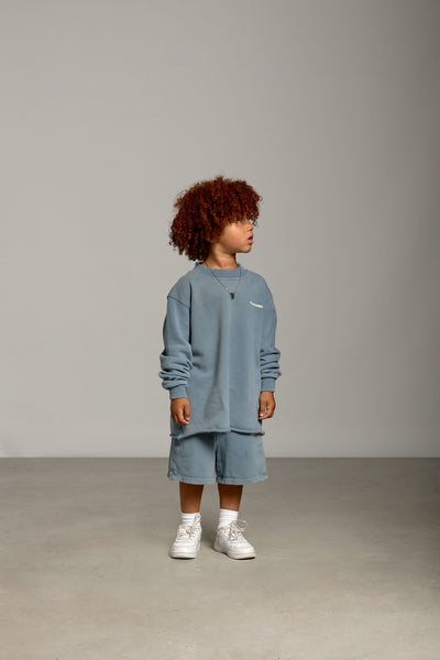 The Sweatshort Washed Blue